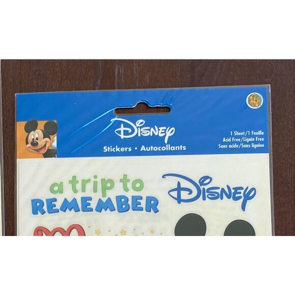 Disney Red Alphabet and Magic Kingdom Phrases Scrapbook Sticker Set - Picture 4 of 4